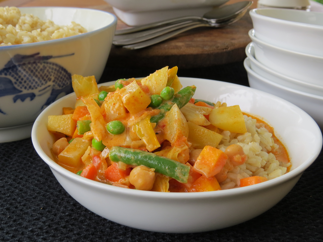 A vegetable curry.