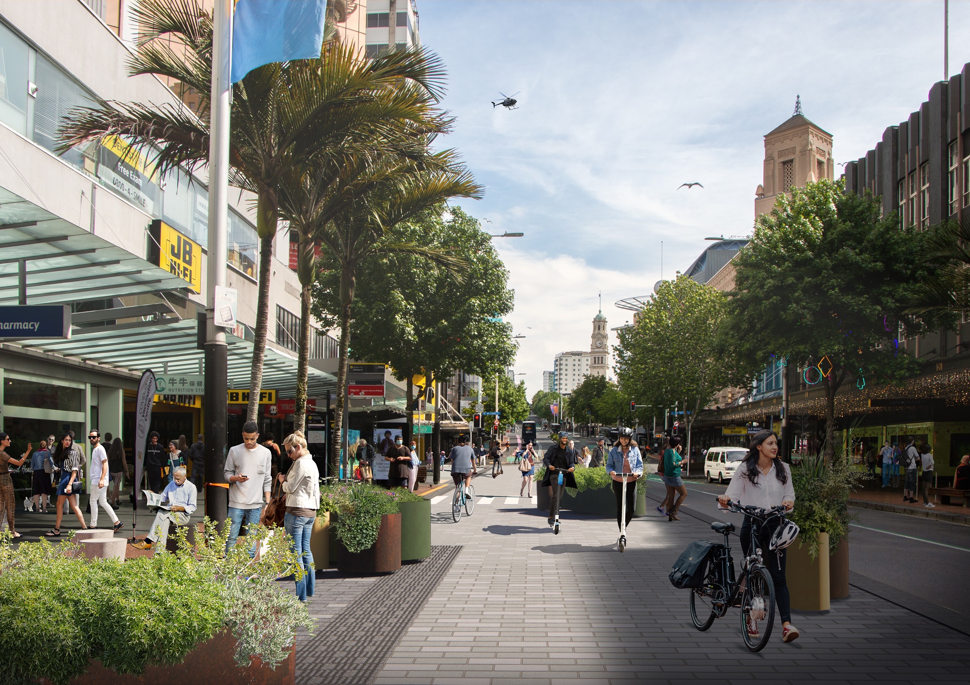 Construction Of Queen Street Upgrade Begins In January 2022 OurAuckland   Render December 21 Low Res 