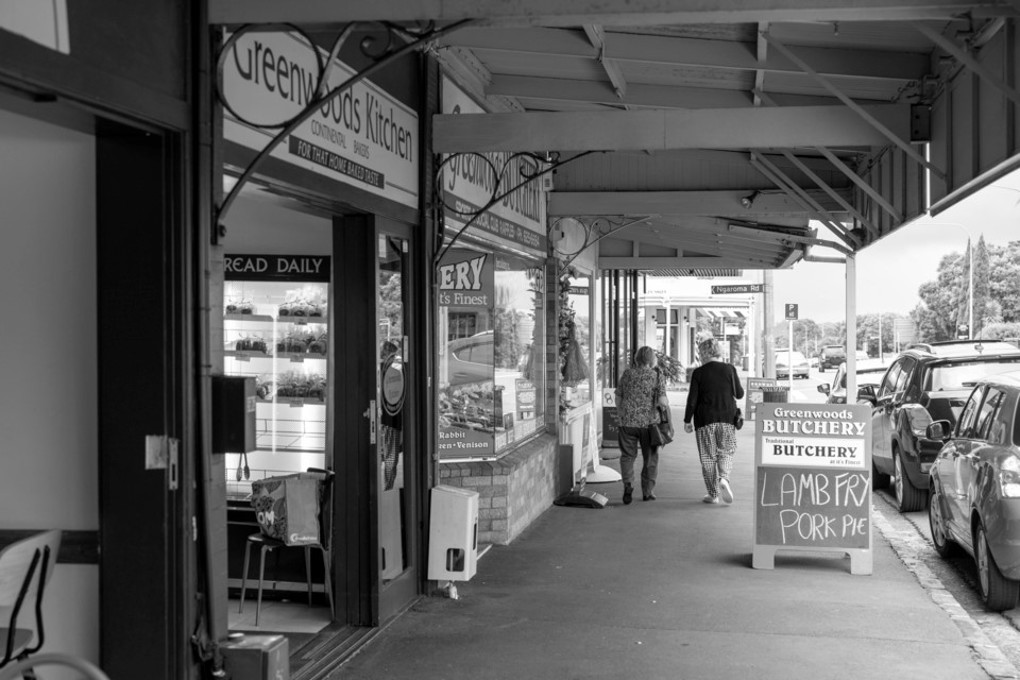 Greenwoods Corner Village B+W