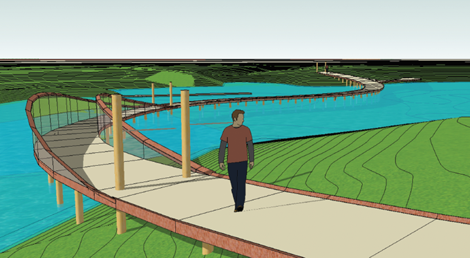 New wetland and boardwalk for Pt England