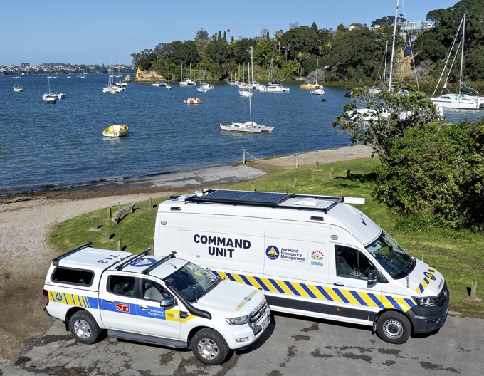 Auckland Emergency Management vehicles in Kaipatiki