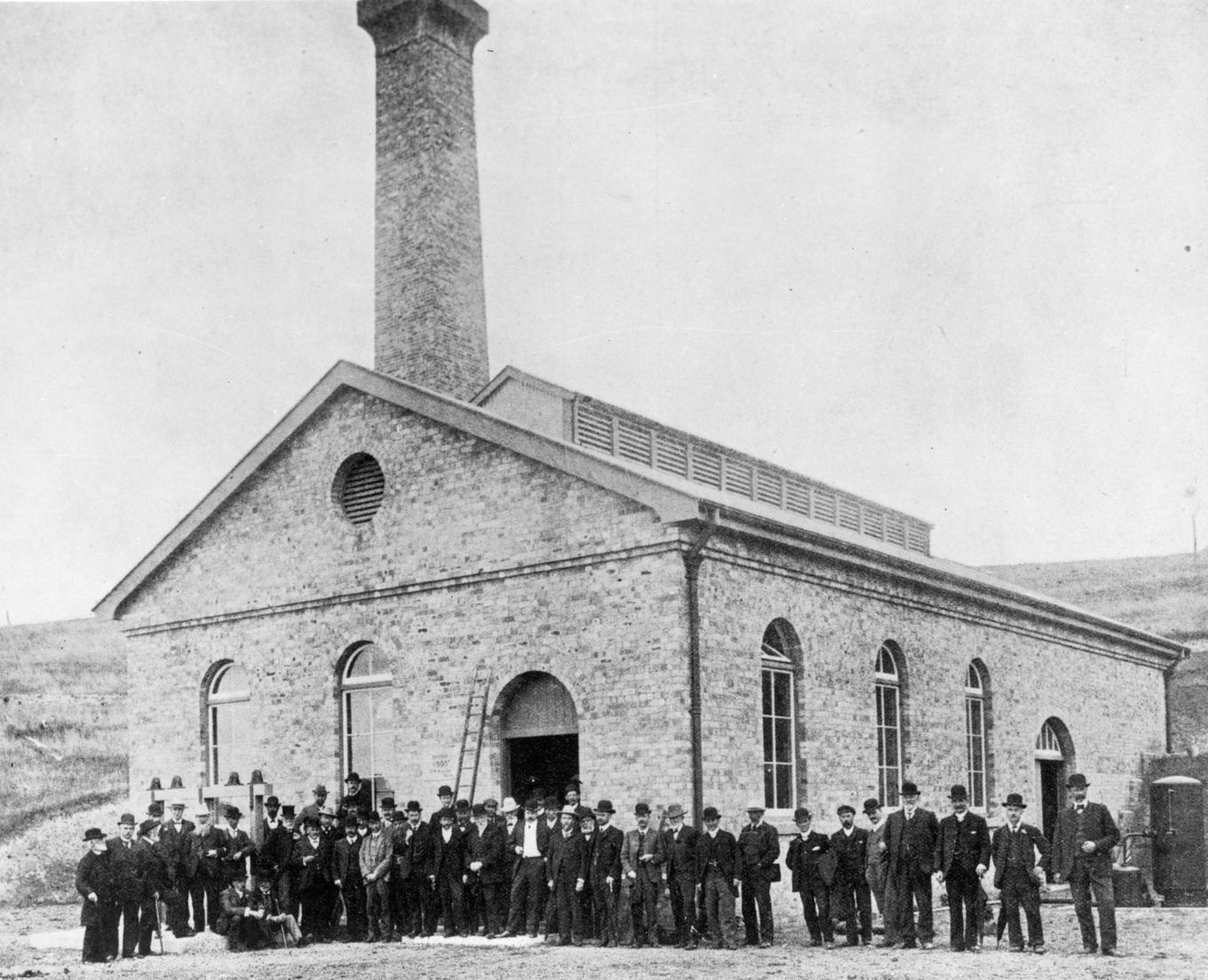Opening of the pumping station at Lake Pupuke in 1906.