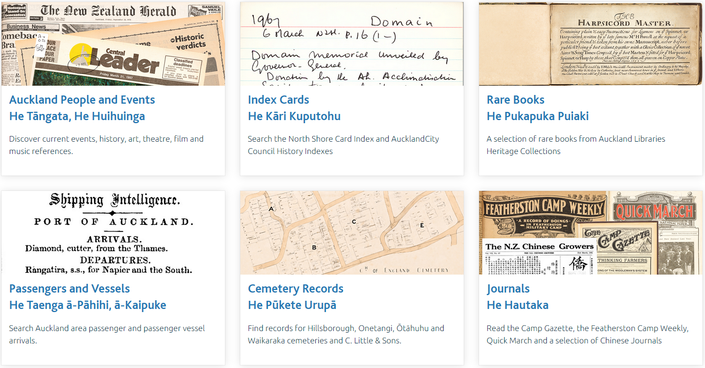 Just some of the heritage resources available online