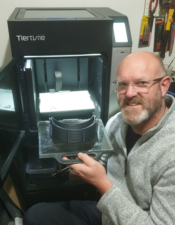 Council's 3D printers producing face shield frames for medical staff