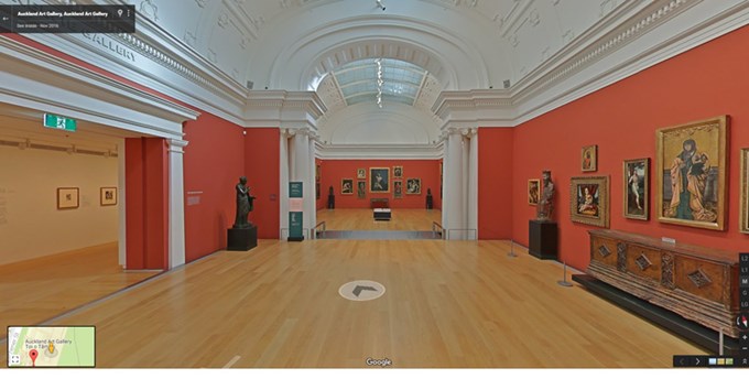 See inside Auckland Art Gallery with Google Maps