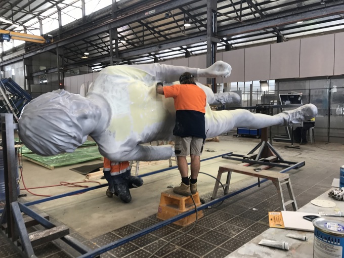 Boy Walking public artwork to represent optimism and discovery (1)