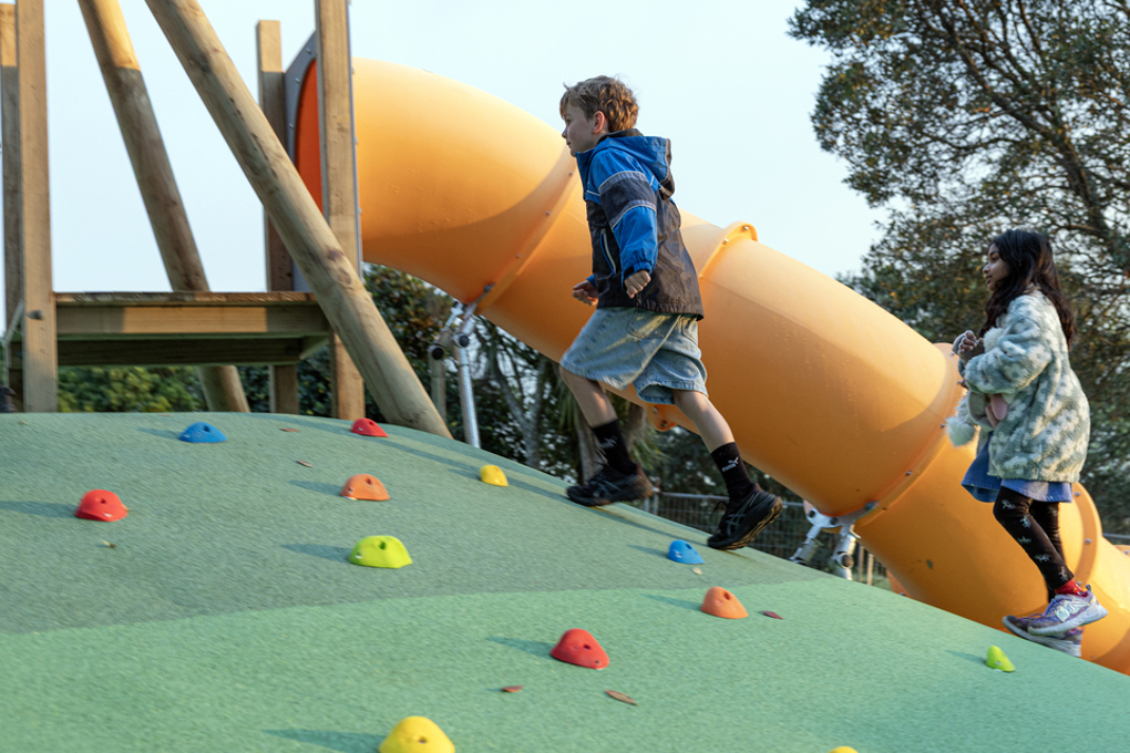 Friends Hanging Out At Clive Howe Reserve Play Space