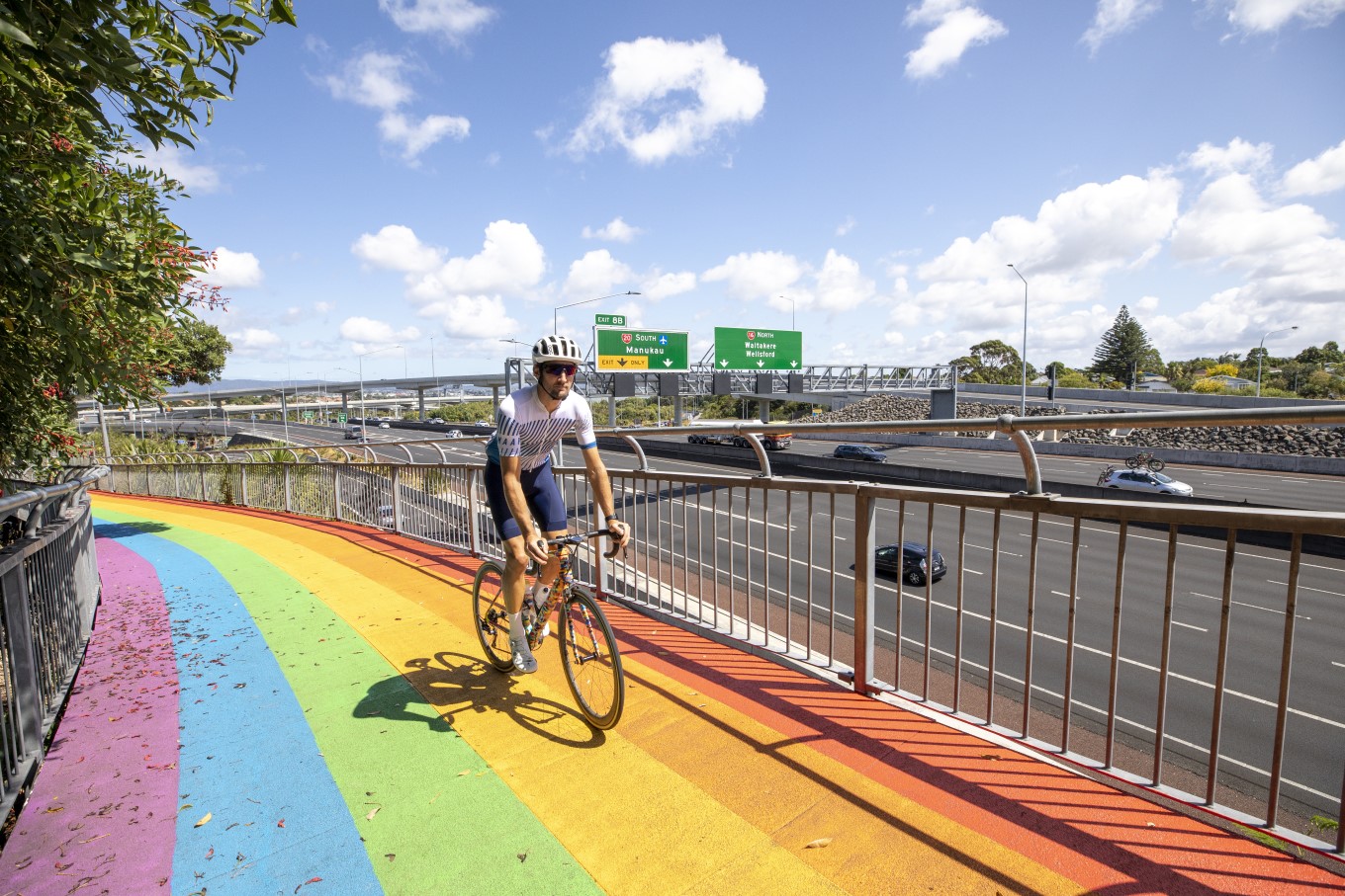 Rainbow road path to Waterview.