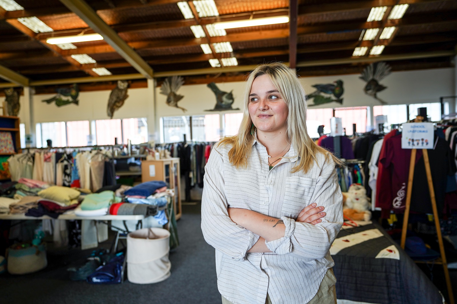 Marketing and Communications Specialist Lauren Cavanagh showcases cool second-hand finds for sale at the centre in videos on TikTok and Instagram.