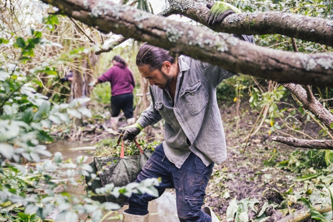 Brains park stream cleanup