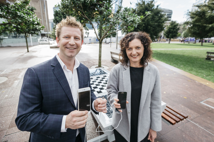 Charge your phone for free in the city