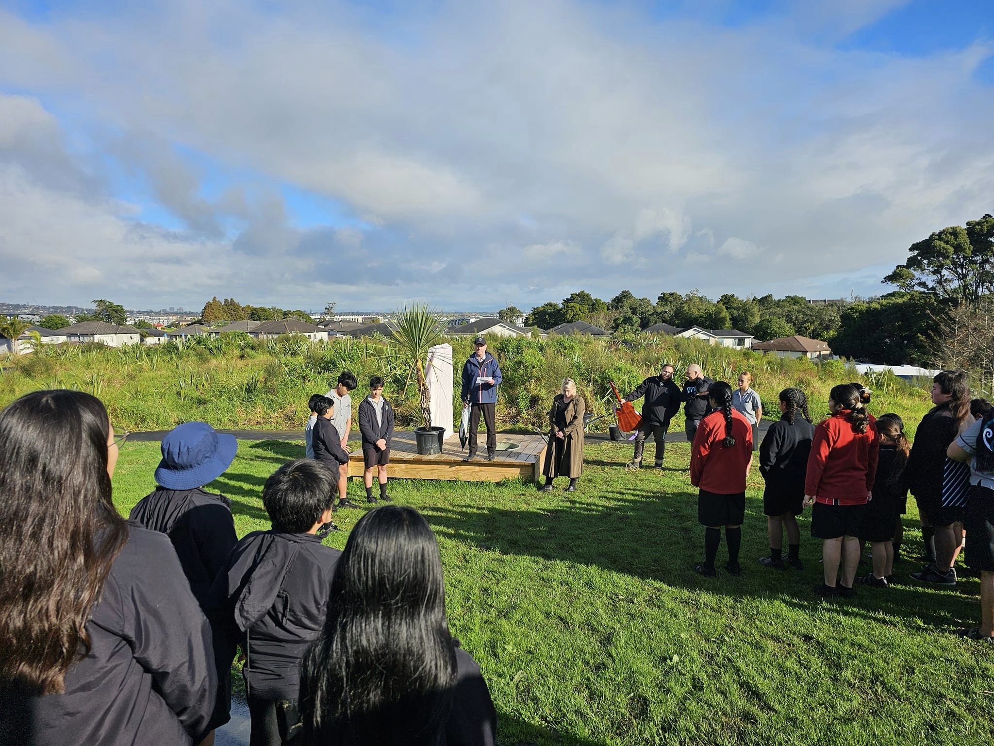 Blessing and opening of The Matariki Legacy project artwork.