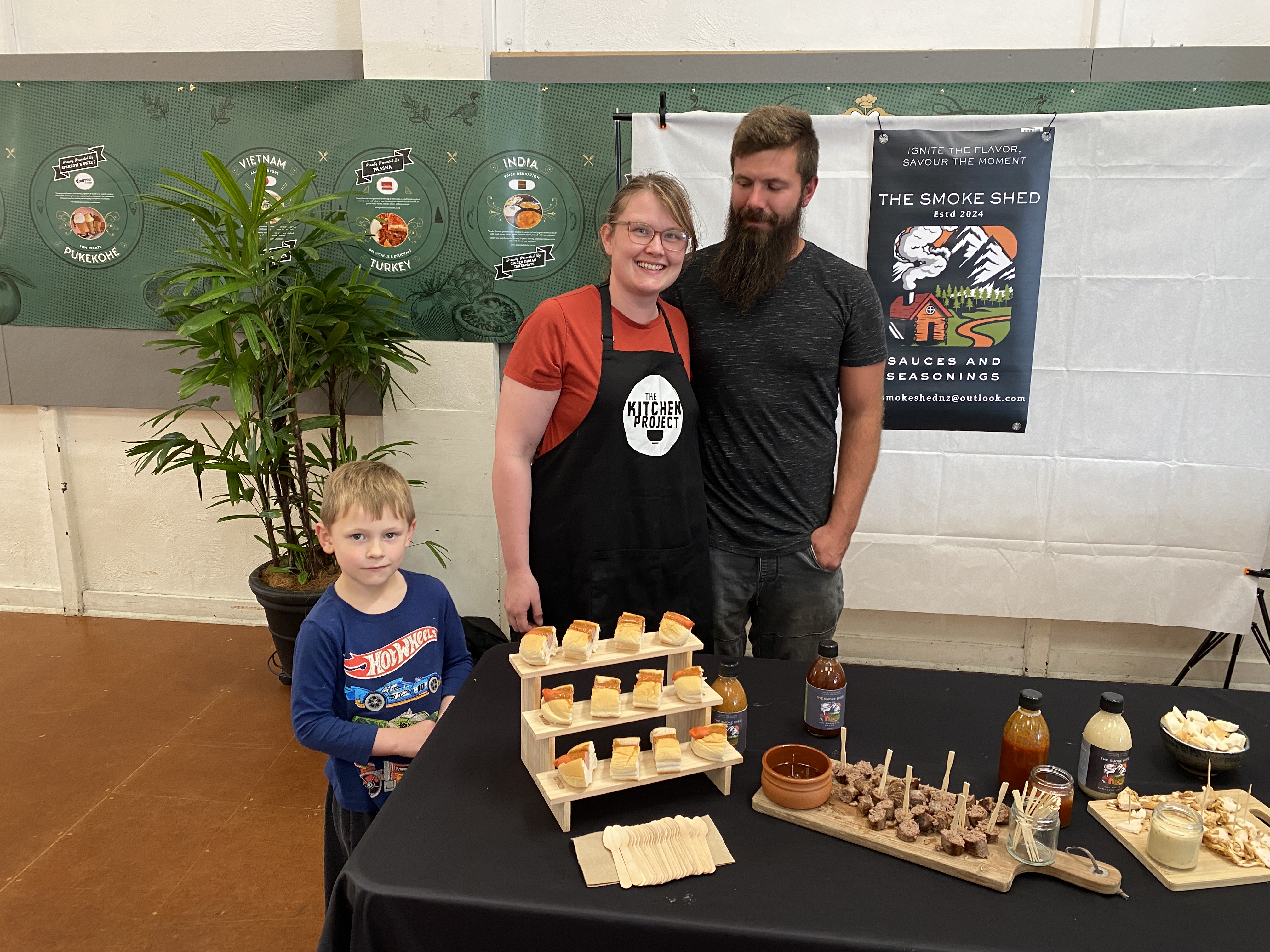 Sister act. Emily's sister Jayde Lane creates traditional sauces with husband Andrew that they take to the market under the name The Smoke Shed.