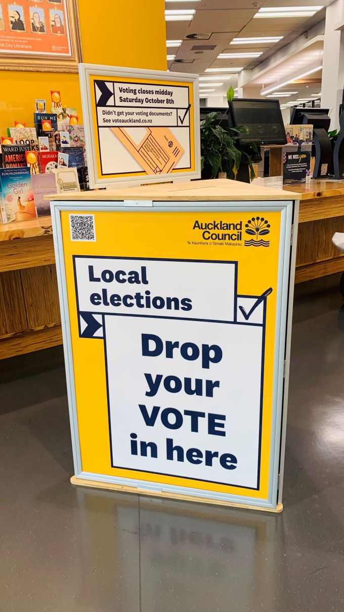 Auckland local elections 2022 Vote Box