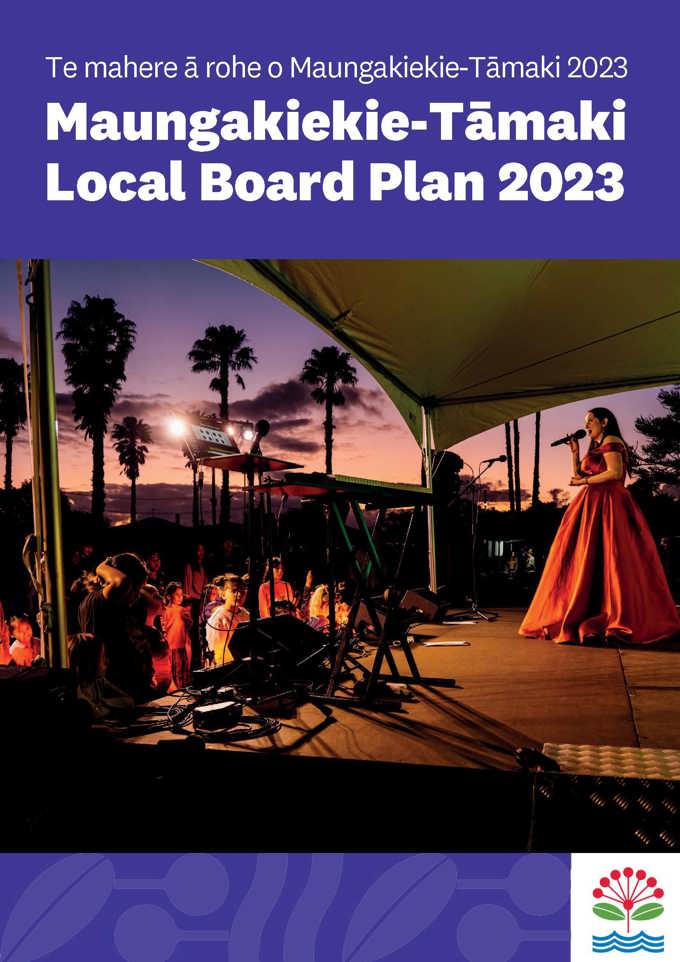 Cover Page Maungakiekie Tamaki Draft Local Board Plan Page 1