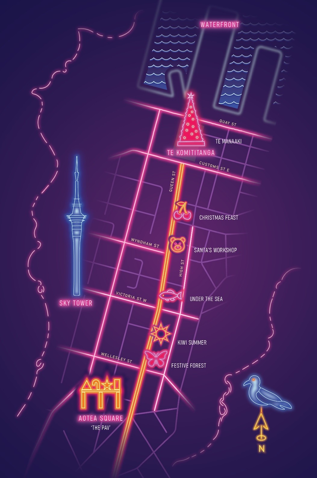 Map for Festive related events. 