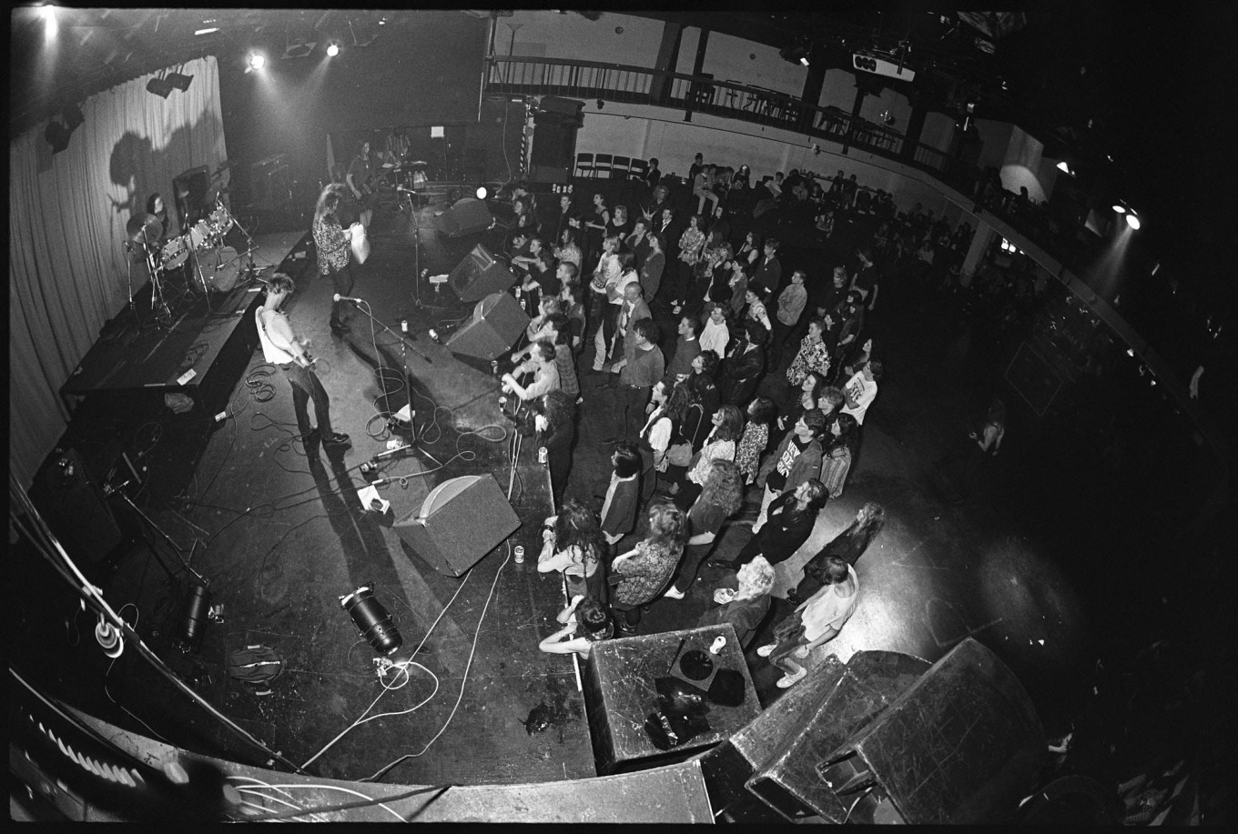 An old school punk rock concert. 