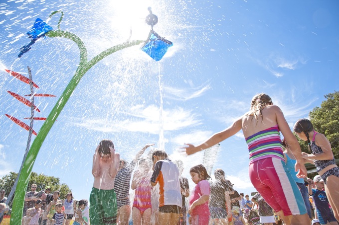 Splashpads turned on for summer