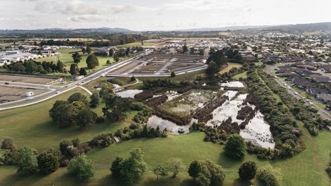 Urban wetland taking shape in Takanini