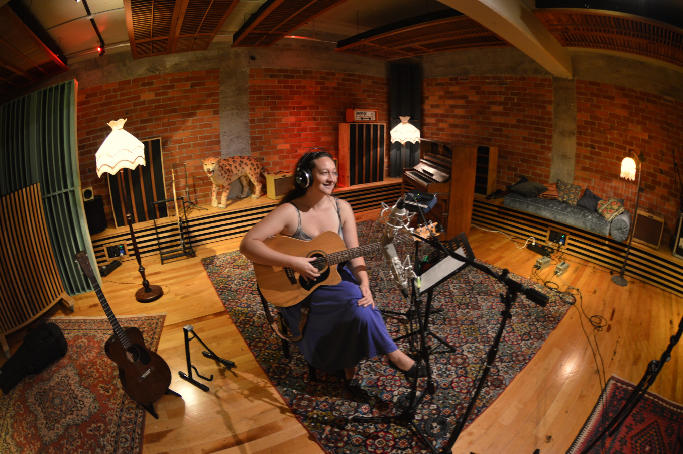 Ema Barton recording at Roundhead Studios