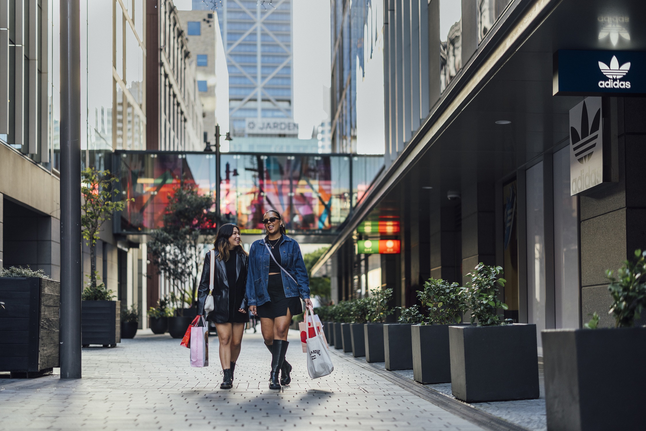 Shopping in Galway Street.