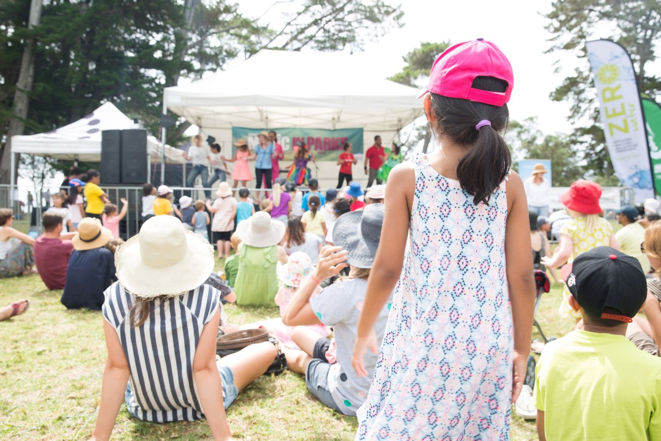 A community festival at a park.