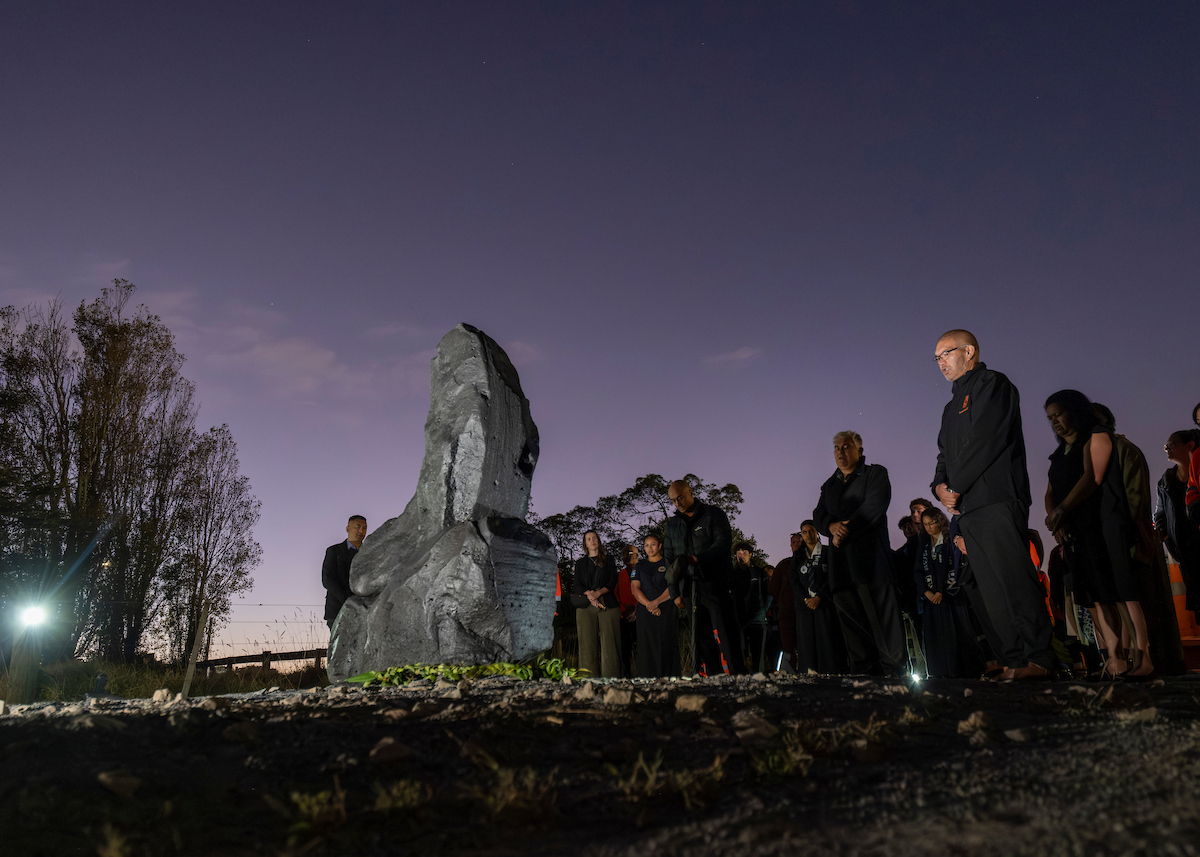 Dawn blessing by mana whenua. Image: Simon Runting.