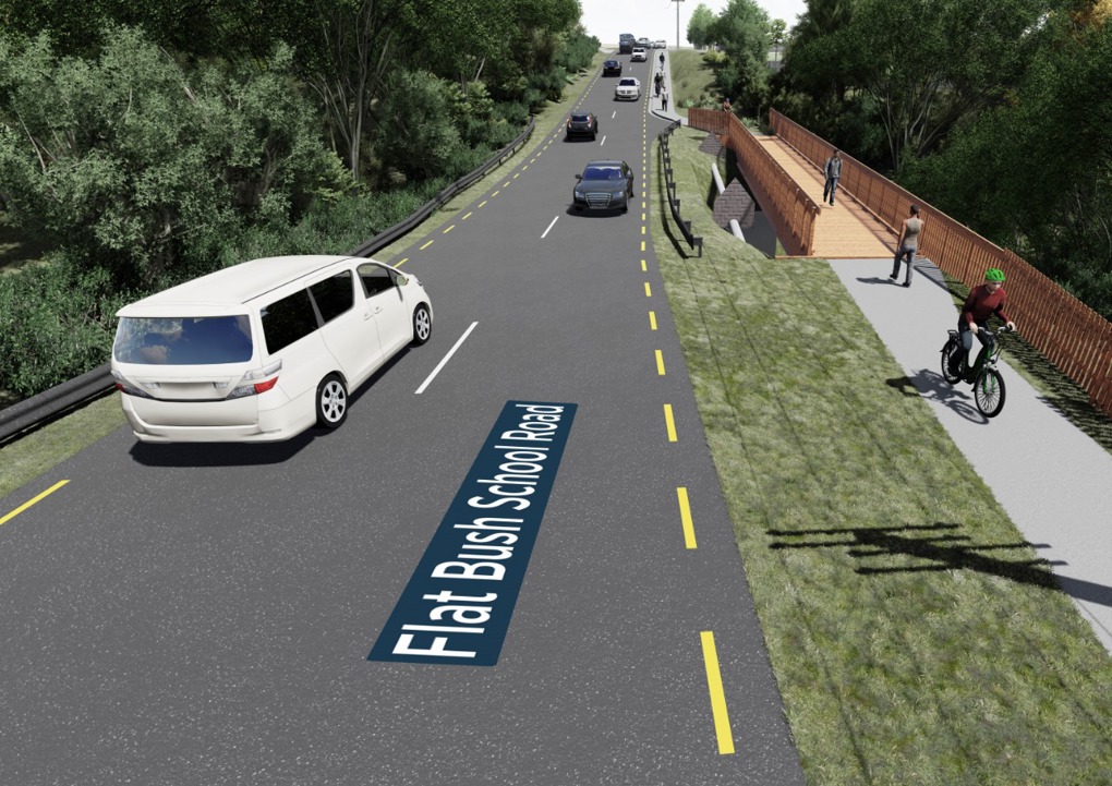 New pedestrian bridge underway in Flat Bush