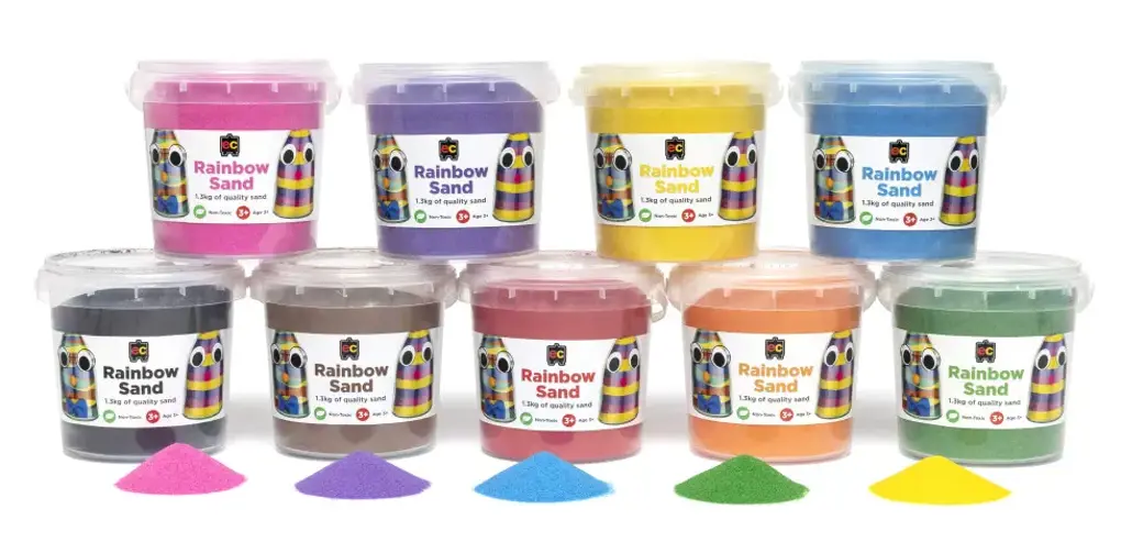 A collection of coloured sands