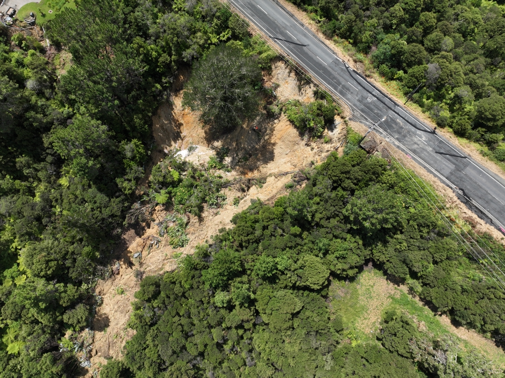 A landslip affected area