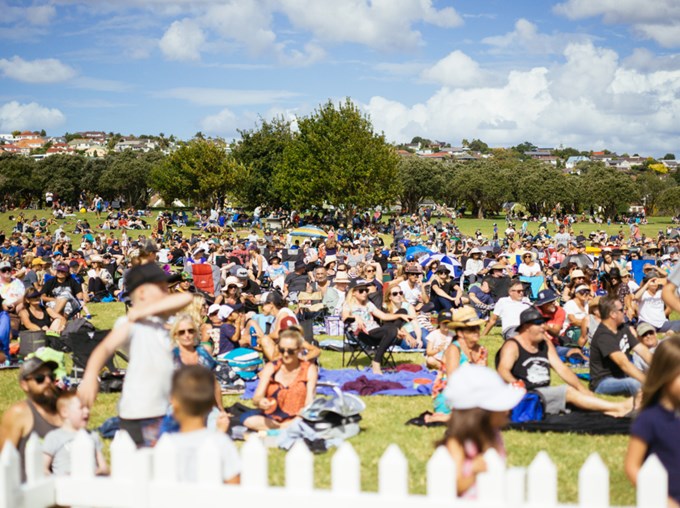 Aucklanders On Picnic Blankets At An Outdoor Event