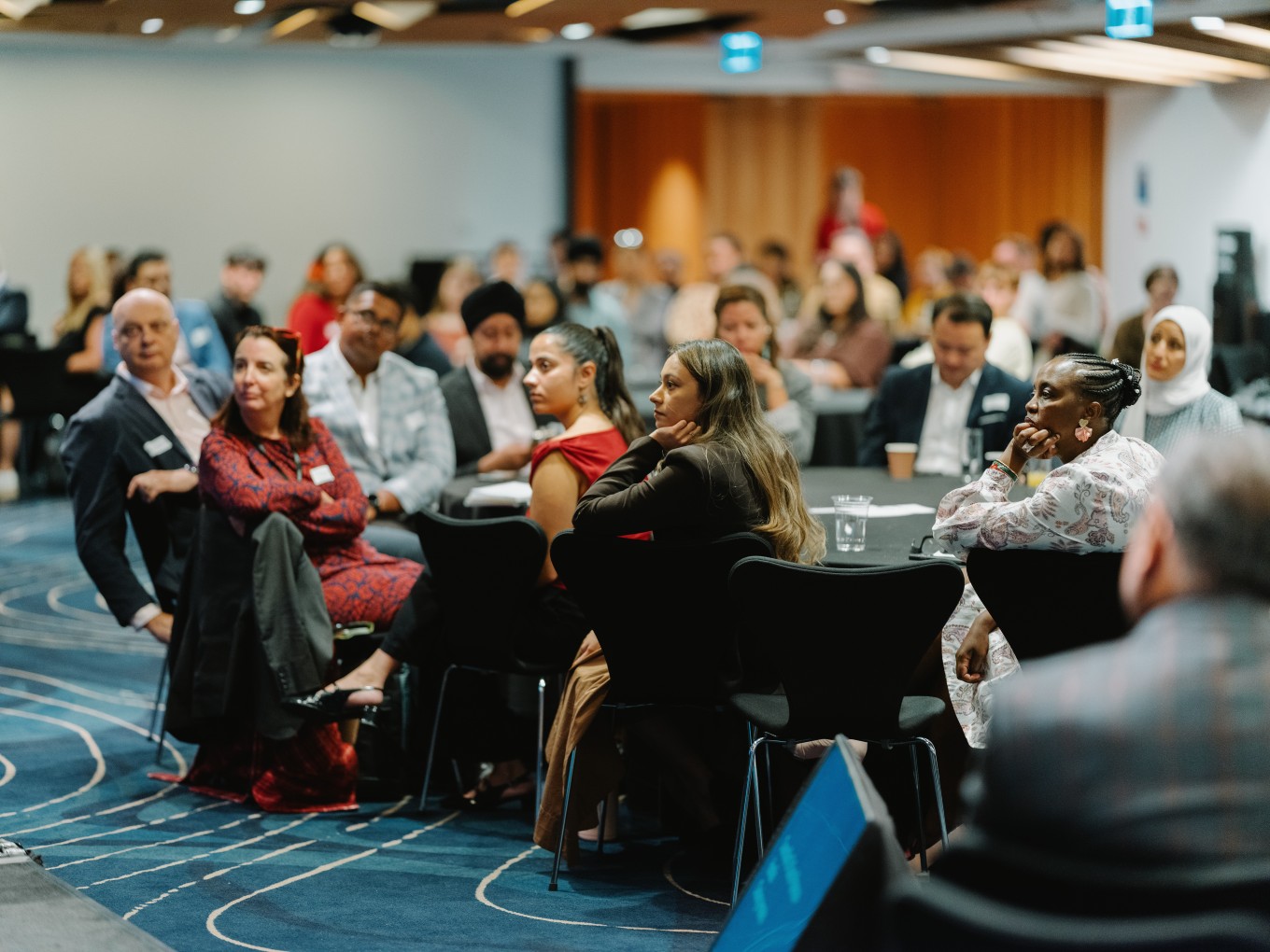 People at a community event. 