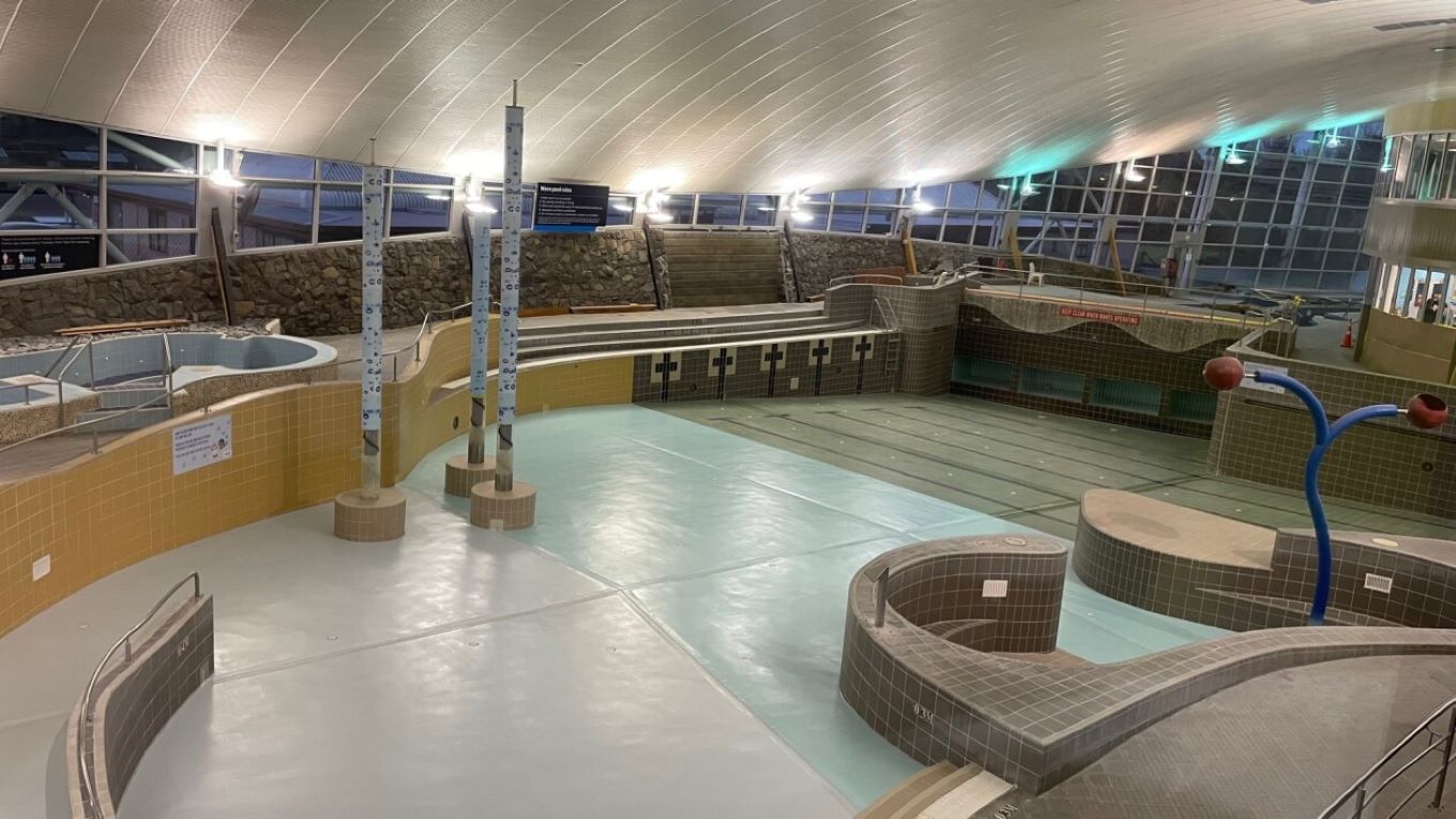 West Wave's leisure pool prior to refilling.