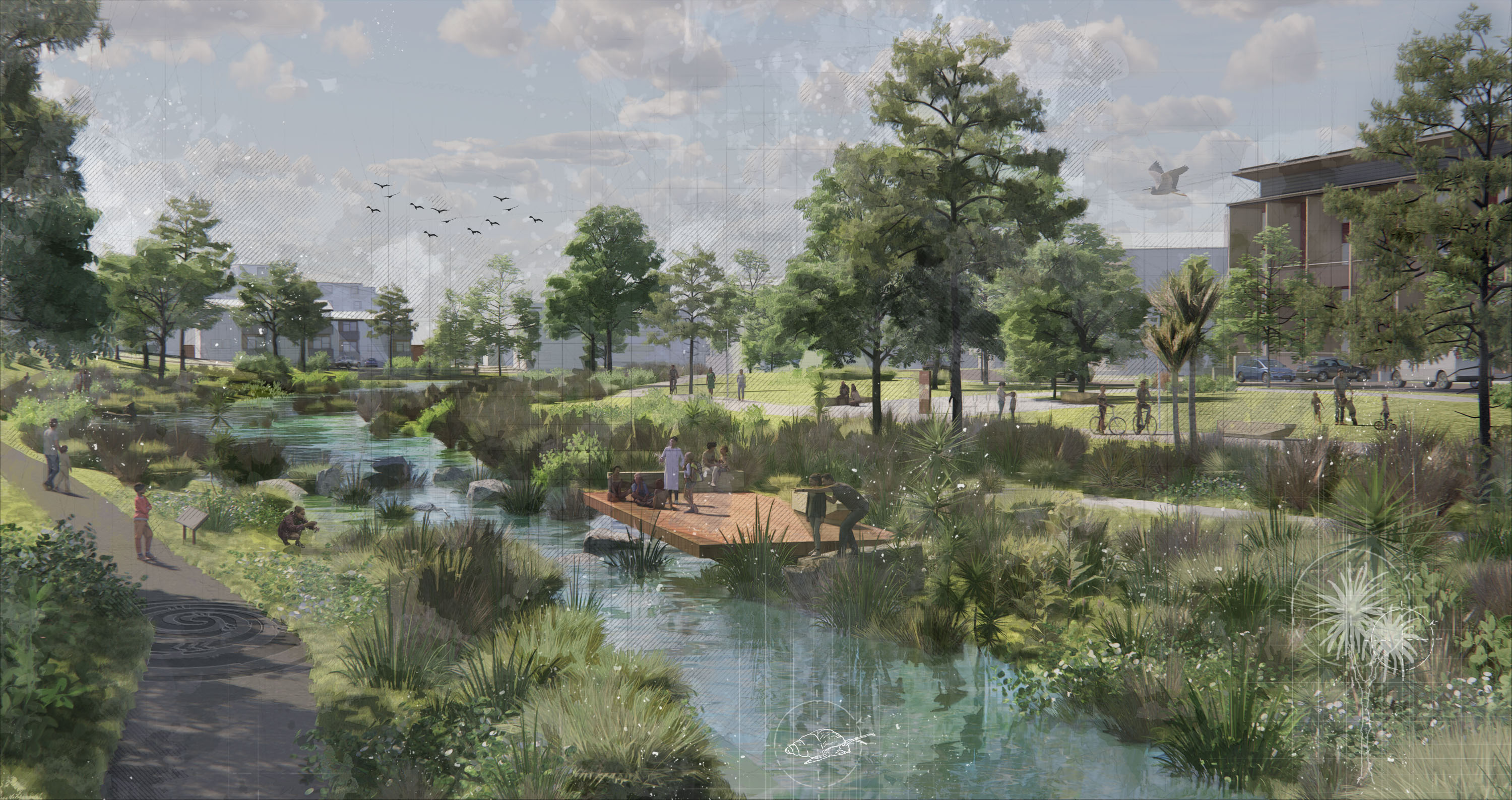 Te Puhinui Regeneration Strategy – artist impression